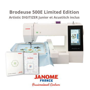 Pack 550 E Limited Edition logiciels Artistic Digitizer Junior et AcuStitch  + clé USB avec 30 grands motifs