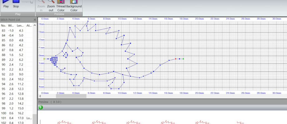 Stitch Composer : créer un point hérisson avec une image de contour