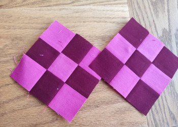 Patchwork : réaliser des blocs en damiers bicolores